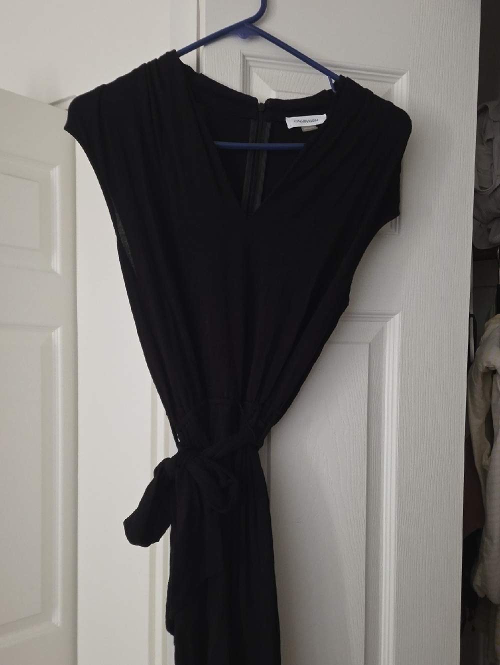 Calvin Klein Black Romper Shorts with Tie-Waist Sz 4